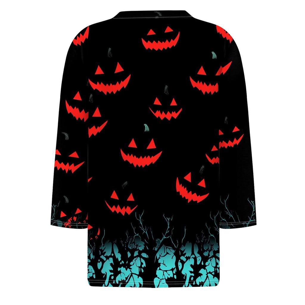 Women's T Shirt Tee Fashion Casual Round Neck 3/4 Sleeve Loose Printed T-Shirt Ladies Top