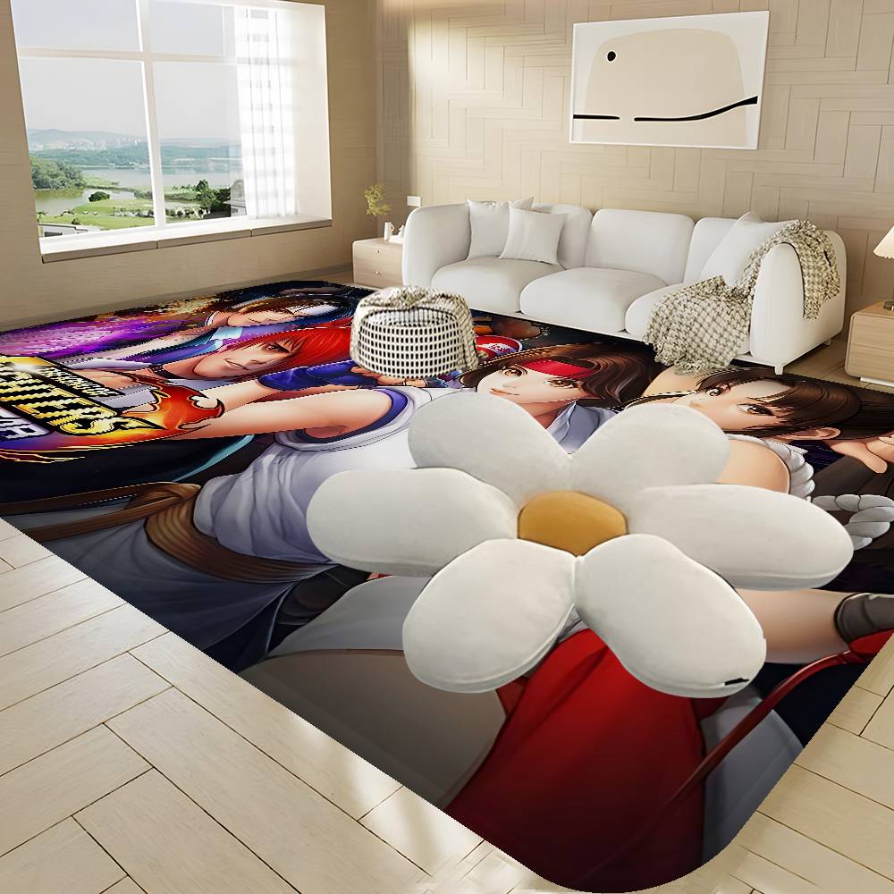 Game The King Of Fighters Hallway Carpet Non-Slip Laundry Room Mat Laundry Decor Balcony Child Living Room Bedside Area Rugs
