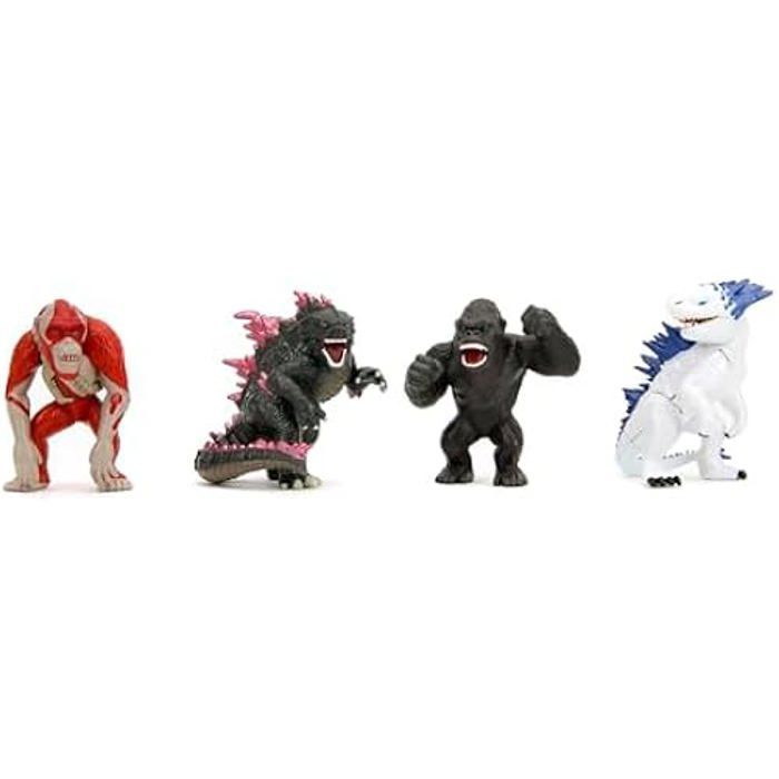 Figurines à Collectionner - JADA - Godzilla x Kong - Lot de 4 - Métal - 6,5 cm
