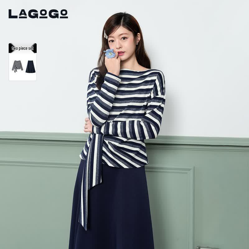 LAGOGO Elegant Two-Piece Women s Set L