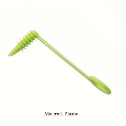 Manual Vegetable Spiral Cutter - Stainless Steel Handheld Slicer with Curved Design, Suitable for Even Cutting of Potatoes зелёный