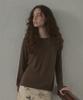 OURNOSTALGIA Faye Basic Raglan T-Shirt_Brown(O25Tp15)