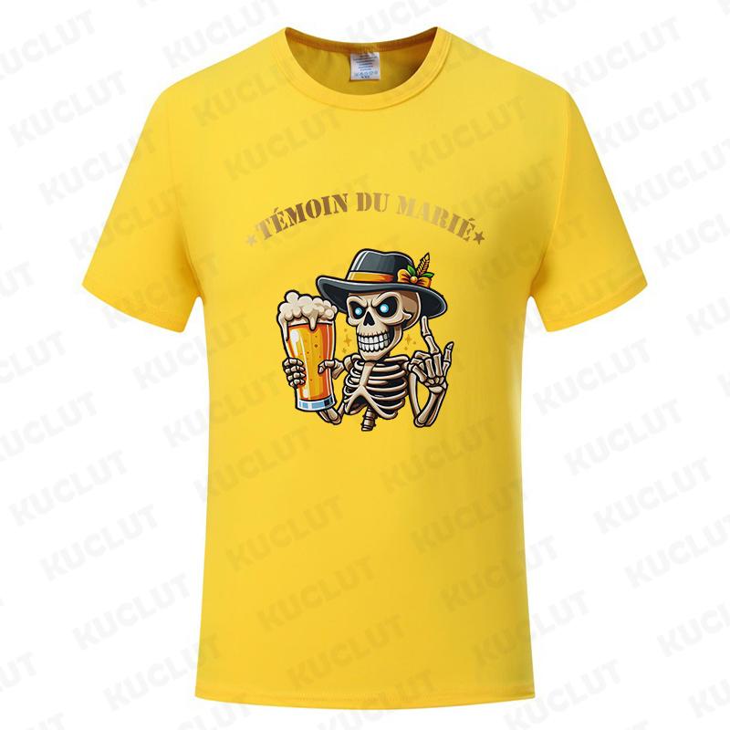 Französisches Herren Evg Future Groom Man T-Shirt Freund Single Abschied Junggesellenabschied T-Shirt Team Verheiratet Bräutigam Kurzarm T-Shirts