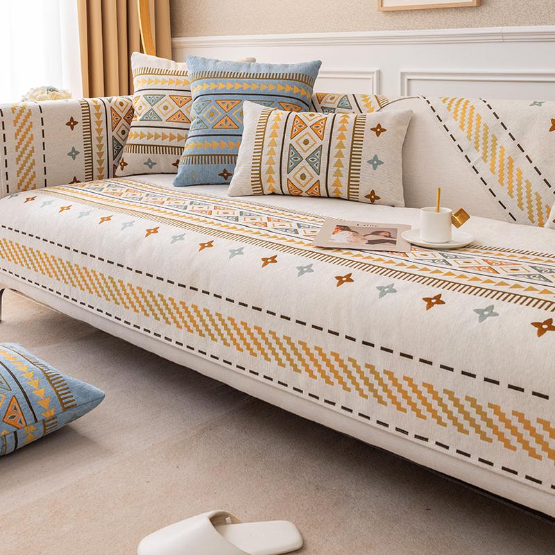 Sofa Cushion Four Seasons Universal Fabric Living Room Modern Simple Household Seat Cushion Cover Backrest Towel All-inclusive Cover