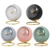 Analog Alarm Clock Pointer Design Mute Metal Luminous Desktop Clock Electronic Quartz Clock Living Room Desk Decor for Kids Room