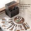 YouShu Walnut Suction Cup Kitchen Knife & Utensil Holder
