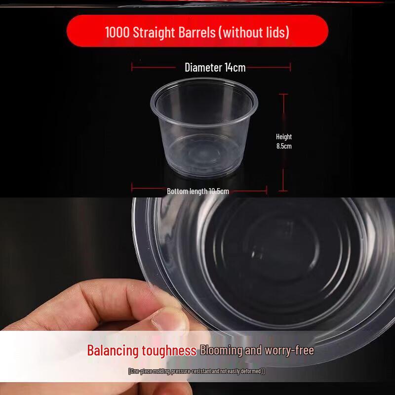 Biaoxing Disposable Round Plastic Bowls with Lids