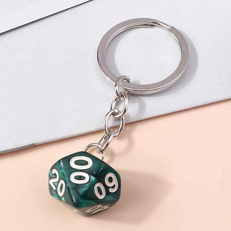 

Cute Keychains Charms Resin Dice Keyrings for Car Key Men Women Handbag Pendants Key Chains DIY Handmade Jewelry Accessories