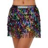 Bohemian Sequin Hip Scarf: Four-layer Tassel Waist Chain Belly Dance Costume for Women. Perfect for Halloween Performances.