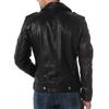 SkinOutfit Men's Genuine Lambskin Black Leather Jacket Stylish Motorcycle Bomber Biker Outerwear MJ 242