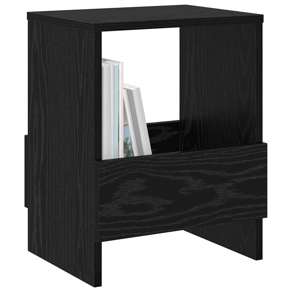 Magazine Shelf Black Oak Effect 35 x 30 x 45 cm