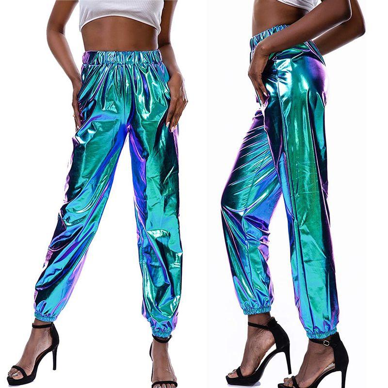 

Party Shiny Colorful Laser Pants Party Shiny Colorful Laser Loose Pants Gold XXL