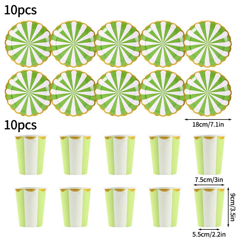Disposable Party Paper Plate Birthday Decoration Disposable Birthday Plate Dishes Cup Baby Shower Wedding Disposable Camping