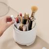 360° Rotary Makeup Brush Holder with Cover Luxury Cosmetics Storage Box  Desktop
