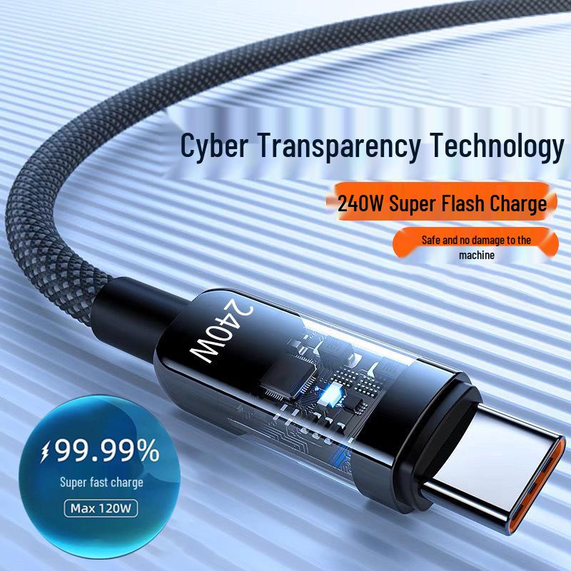 

Сверхбыстрый зарядный кабель Type-C 240 Вт для Huawei, Honor, Vivo, Oppo, Xiaomi