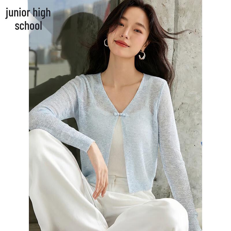 Cardigan sottile da donna a scollo a V