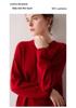 Women's 100% Pure Cashmere Raglan Sleeve Pullover - Solid Color, Round Neck, Long Sleeve, Autumn/Winter Knit Sweater.