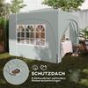 3 X 3m Pop-Up Gazebo Shelter, with Accessories - Light Grey