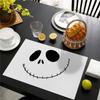 6PC Halloween Pumpkin Black Cat Placemats Festival Kitchen  Linen Dinning Table Mats Bowl Coffee Cup Pads Mats Home Decor