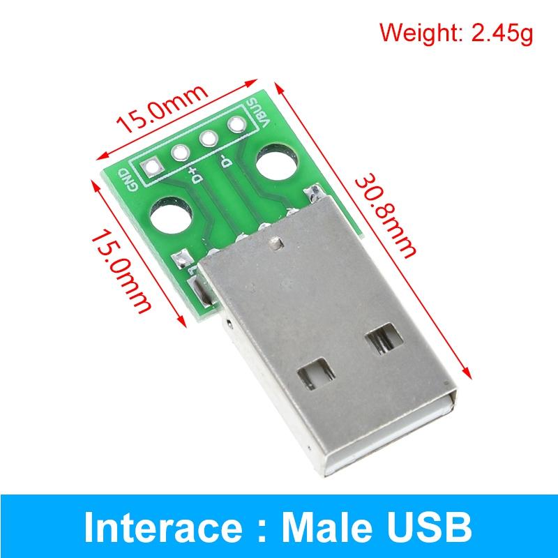 5/10 Stück USB-Stecker / Mini-Micro-USB auf DIP-Buchse Adapter 2,54 Stecker B Typ-C USB 2.0 3.0 Buchse Konverter