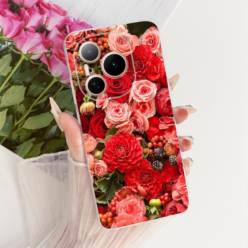 For Honor Power 5G Case DVD-AN80 DVD-AN00 Shockproof Cover Fashion Flower Marble Soft Silicone Fundas For Honor Power 2025 Coque