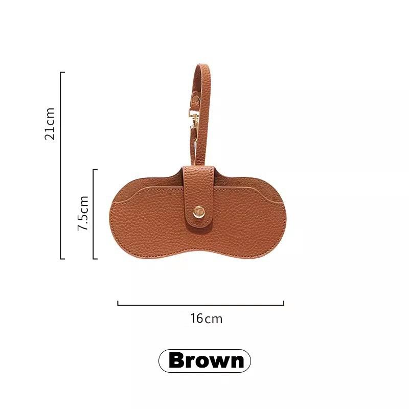 

Портативный чехол для очков Мягкий чехол из ПУ кожи для солнцезащитных очков Тонкий модный чехол для очков Держатель Органайзер для очков Дорожный чехол для солнцезащитных очков коричневый