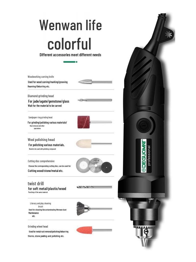 Menite High-Power Electric Grinder: Compact High-Speed Polishing, Cutting, and Engraving Tool.