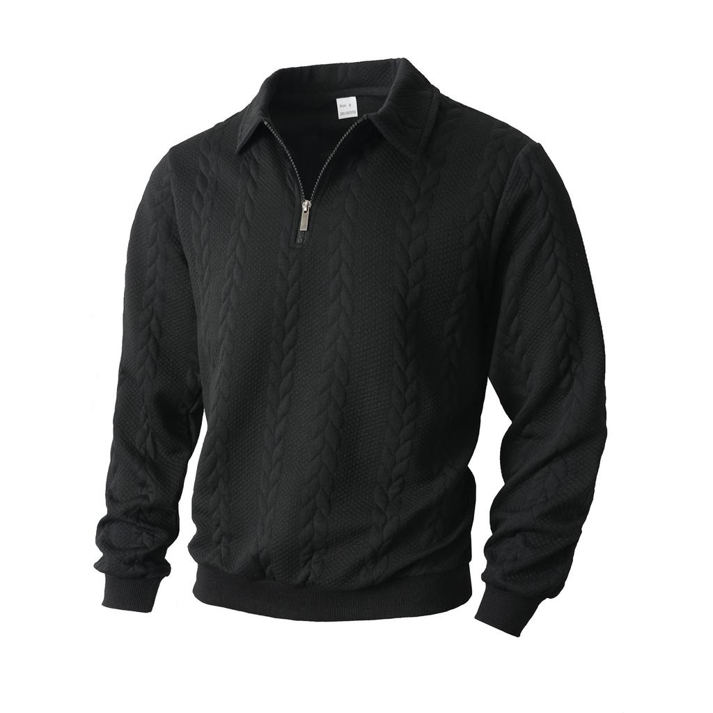 Men's Color Half-Zip Shirt for Casual Daily Wear