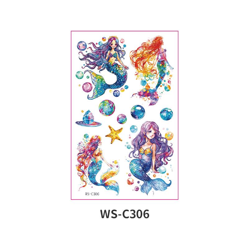 Fairy Tale Glitter Tattoo Stickers: Waterproof Butterfly, Unicorn & Bear Designs