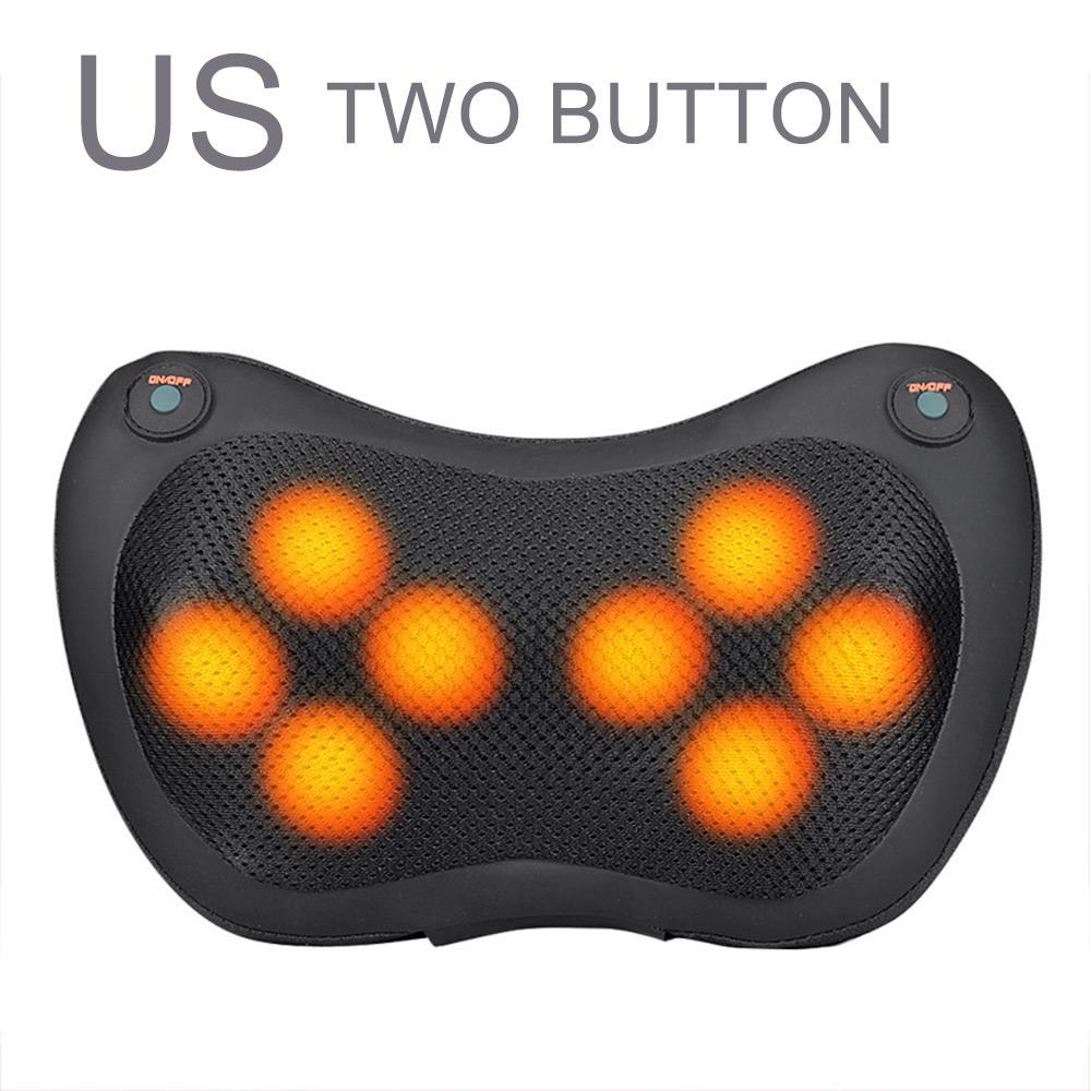 12/8/6/4 Heads Car Back Neck Massager Electric Massage Relaxation Pillow Cushion Home Waist Body
