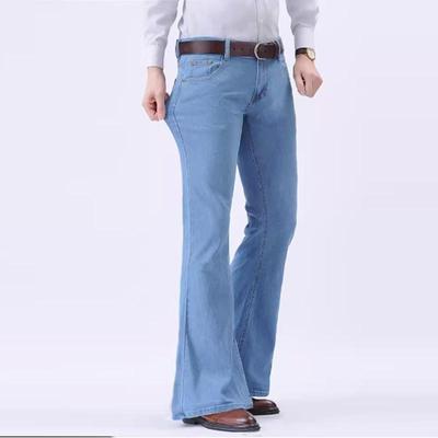 Jeans For Men Men's Big Flare Slim Fit Fashionable Wide Leg Jeans Men's Stretch Thin Bootcut Pants