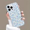 Blue Leopard Print TPU Phone Case Suitable for iPhone 17 16 15 14 13 12 11 Pro/Max/Plus Anti Drop and Shockproof Back Cover