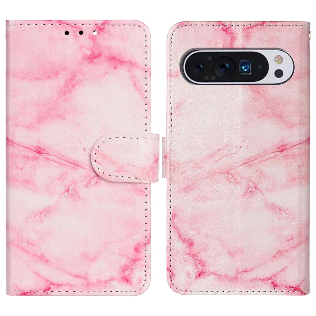 For Google Pixel 9 Pro/Pixel 9 Case Leather Pattern Design Flip Wallet Phone Cover