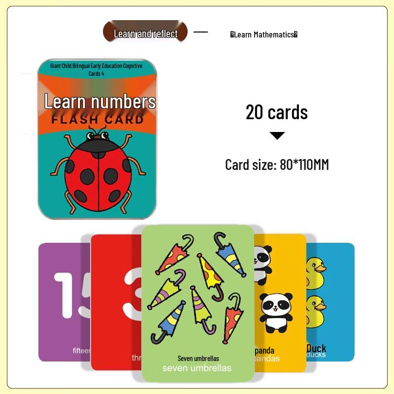 Jutong Bilingual Early Learning Number Cards