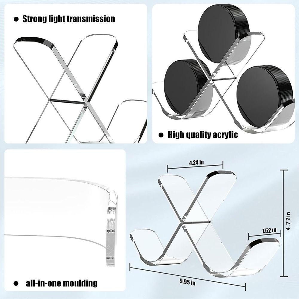 Transparent Clear Hockey Puck Display Case Acrylic Decor Storage For 3 Pucks Hockey Puck