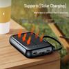 KC Solar Power Bank, 20000mAh, Compact, with 4 Built-in Cables - Ideal Gift for Mobile Charging