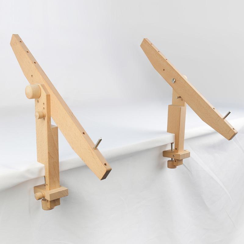 Portable Beech Wood Embroidery Frame, Detachable Cross Stitch Hoop Stand for DIY Hand Sewing Craft, Adjustable Lightweight Tool