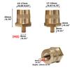 1 Pair M8 Battery Terminal Connector Brass Tone Post Adapter Stud Screws Nuts