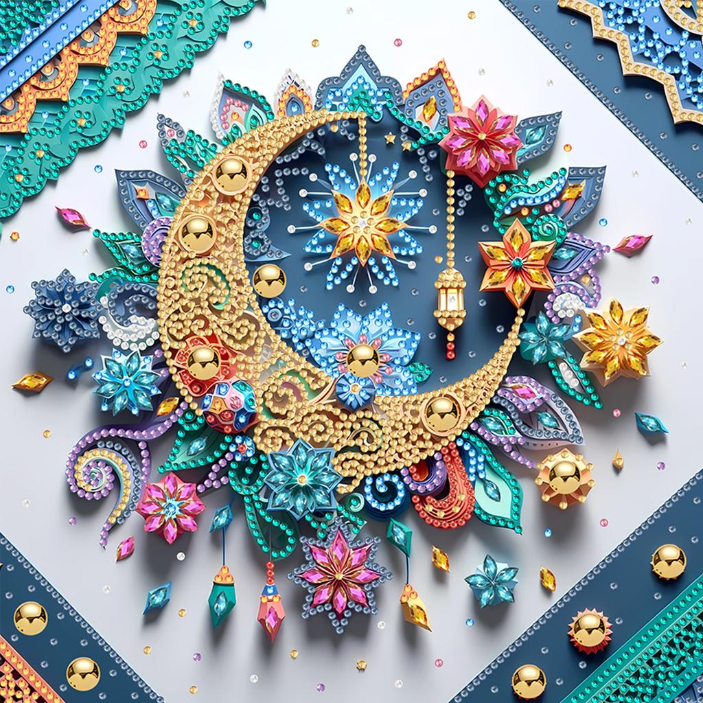 Abstract Special Shape Quilling DIY Partial Drill Diamond Art Kit 30x30cm Crystal Diamond Art for Adults Home Wall Decor
