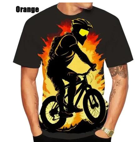New bicycle T-shirt men s bicycle clothing bicycle pattern clothing plus size short-sleeved top XXS