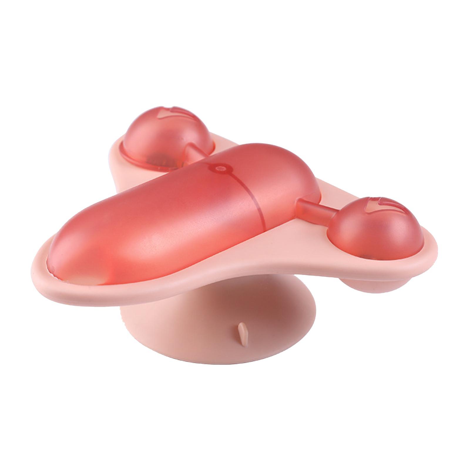 

Забавная игрушка для кормления с утечкой для перекуса, игрушки, диспенсер для еды, вращающийся самолет с мячиком с кошачьей мятой, интерактивные тренировочные игрушки One Size розовый