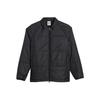 Adidas Originals Ins Coach Jacket Solid Color Zipper Closure Lapel Long Sleeve Cotton Coat Unisex Jacket Black HK9897