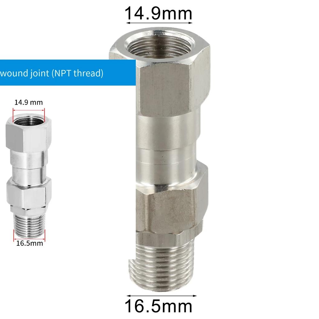 Easy Connect Pressure Washer 360 Degree Pressure Washer For Outer 3 8 NPT Anti-Winding Joint Inner 1 4 To Outer 1 4 NPT