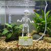 Realistic Dancing Skeleton Aquarium Bubbler 3D Printed with Pipe Suction Cup Wiggling Skeleton Statue Movable Wiggle Underwater