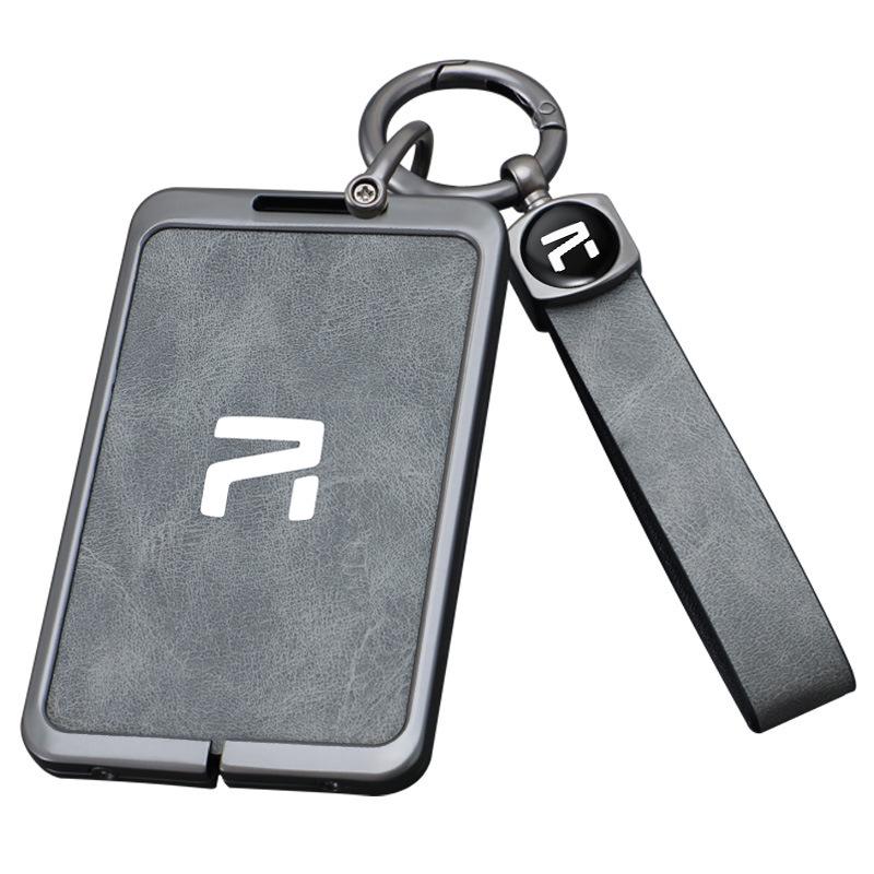 Rising 2024 R7 F7 Key Card Holder: Zinc Alloy NFC Car Case with Buckle for Men