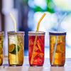 6-Pack Reble Glass Straws Set, Clear Glass Drinking Straw, Cute Colorful Straws with Cleaning Brush, 8''x8MM