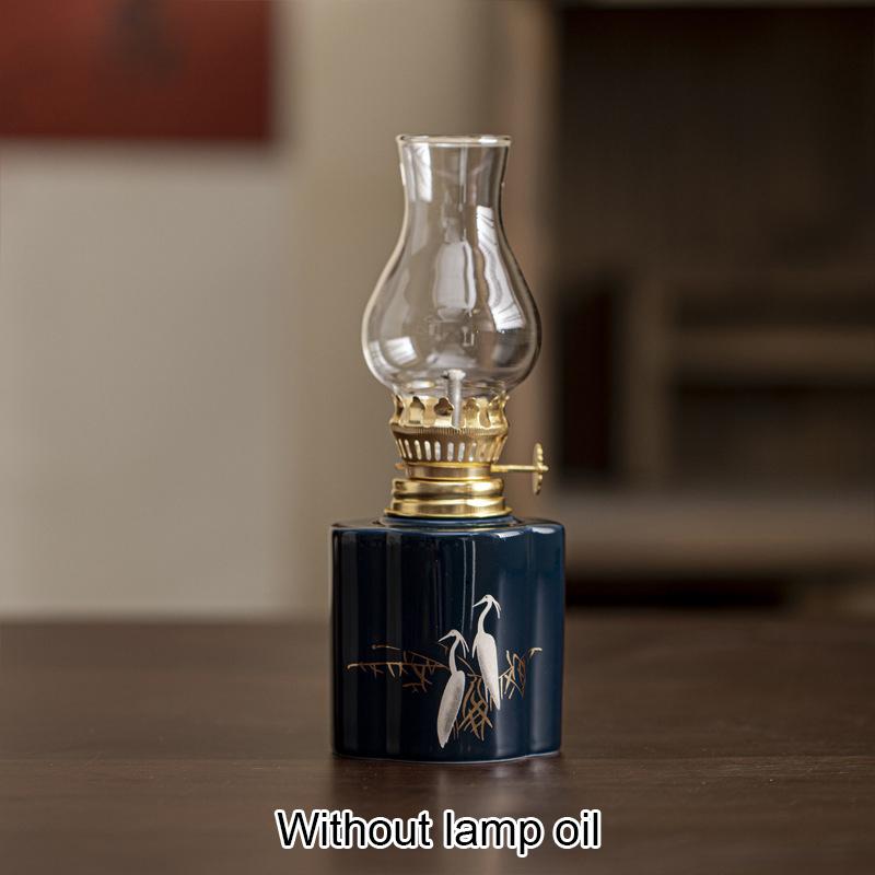 

1 шт. Керамическая масляная лампа, свеча, ужин, реквизит, старая масляная лампа, чайная космическая атмосфера, свеча, вечный свет для украшения Будды