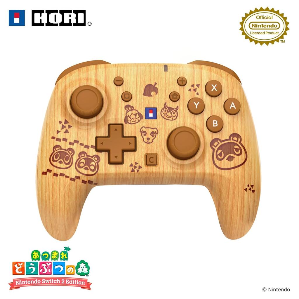 Nintendo Licensed Product Animal Crossing Horizons Wireless Hori Pad TURBO Switch 2 DIY Life Compatible Includes Rapid Fire Hold Function