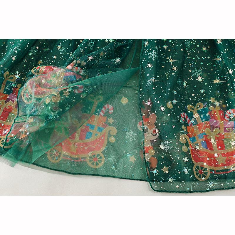 Christmas Children's Autumn and Winter Shawl Cloak Costume Girls Princess Shawl Outer