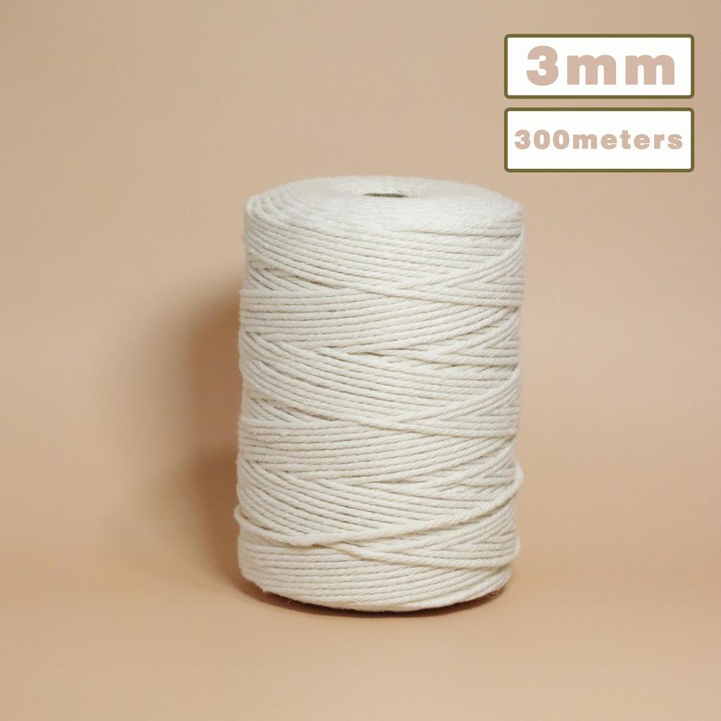 Handmade Macrame Cord Boho Decor 1/2/3/4/5/6mm Beige Cotton Cord Rope Twisted String DIY Home Wedding Decoration Supply
